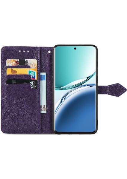 YH Mall Oppo A3 Pro Için Flip Case Basit Iş Darbeye Kapak Kapak Deri (Yurt Dışından)