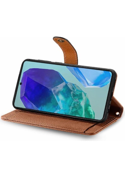 Samsung Galaxy M55 Fermuar Aşk Deri Kılıf Cüzdan Için Flip Case (Yurt Dışından)