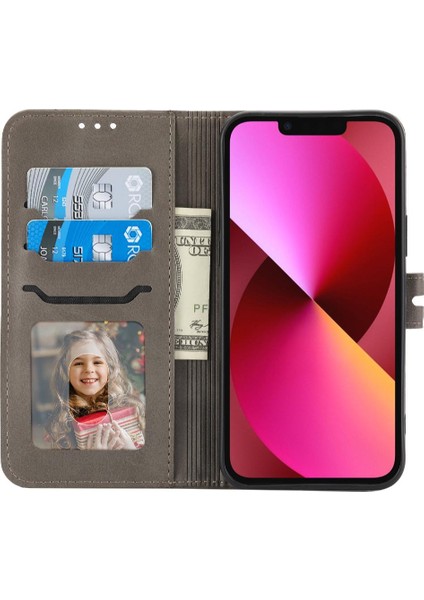 Iphone 13 Mini Için Cüzdan Durumda Tüm Yuvarlak Koruma Kickstand Kart Tutucu (Yurt Dışından)
