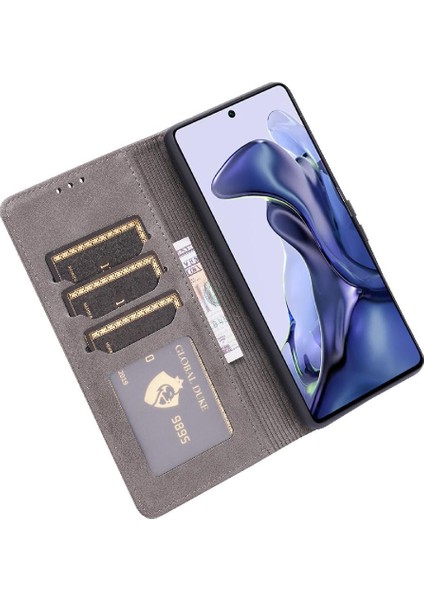 Cüzdan Kılıf Için Xiaomi 11T/11T Pro Kart Tutucu Tüm Yuvarlak Koruma (Yurt Dışından)