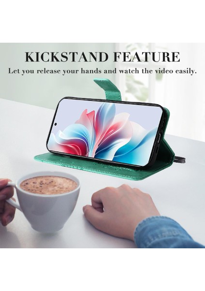 Oppo Için Kılıf Oppo 11F 5g Manyetik Kapak Flip Kickstand Kart Yuvası ile Pu (Yurt Dışından)