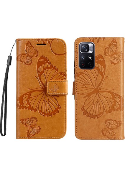 Xiaomi Redmi Not 11T Için Flip Case 5g Darbeye Kapak Kart Yuvası ile Pu (Yurt Dışından)