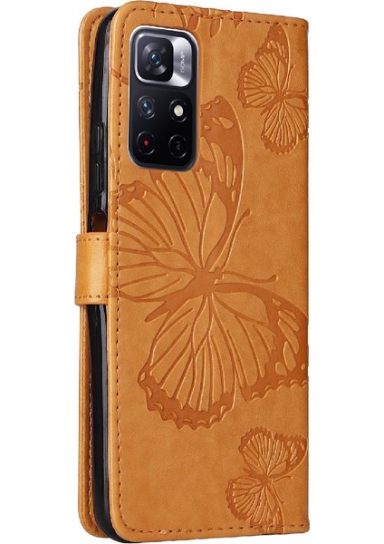 Xiaomi Redmi Not 11T Için Flip Case 5g Darbeye Kapak Kart Yuvası ile Pu (Yurt Dışından)