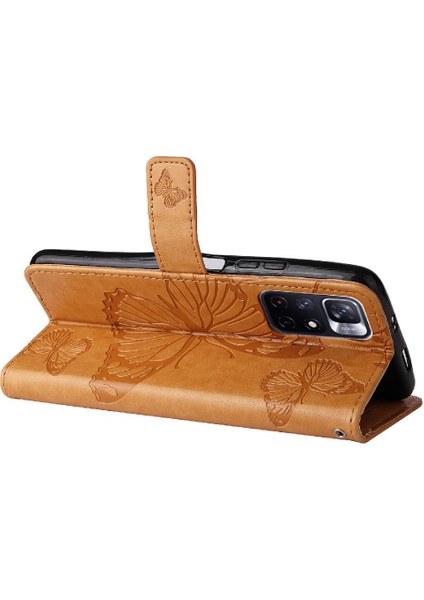 Xiaomi Redmi Not 11T Için Flip Case 5g Darbeye Kapak Kart Yuvası ile Pu (Yurt Dışından)