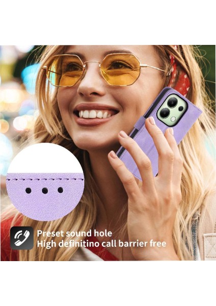Xiaomi Redmi Not 13 Için Flip Case 4g Kabartmalı Darbeye Çoklu Kredi (Yurt Dışından)