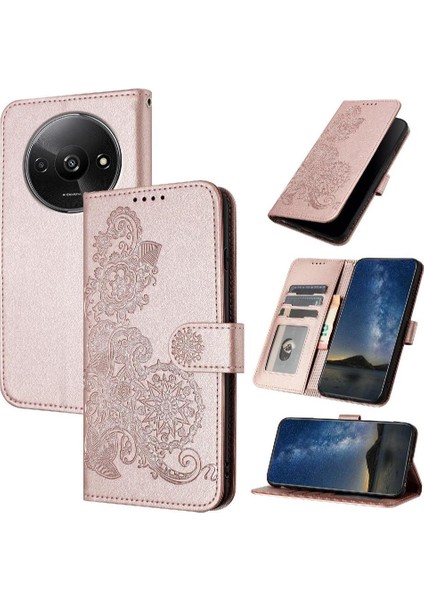 Kart Yuvası Standı Kickstand Koruyucu ile Xiaomi Redmi A3 Için Flip Case (Yurt Dışından)