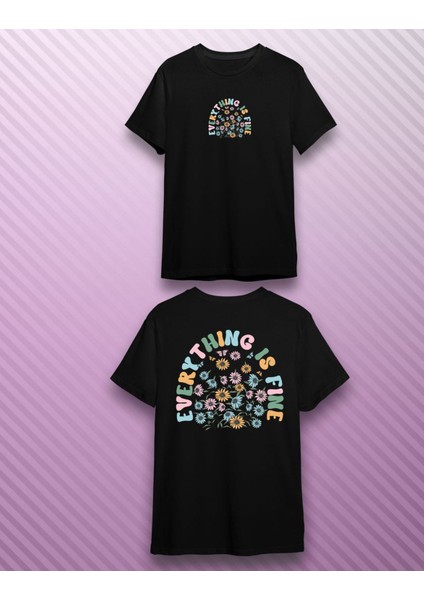 Everything Yazılı Sırt Baskılı Unisex Tişört/ %100 Pamuk Dtf Baskılı T Shirt