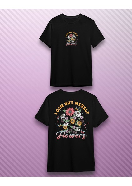 Trend Tişört- Sırt Baskılı Unisex Tişört/ %100 Pamuk Dtf Baskılı T Shirt