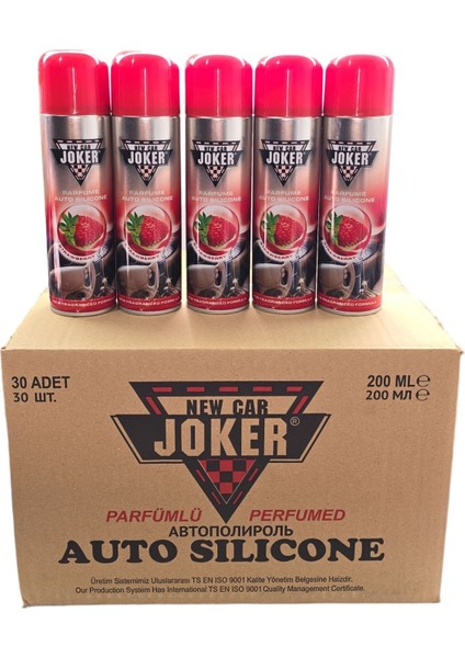 200ML Joker Çilek Kokulu Araba Içi Parlatıcılı Parfüm 5 Adet