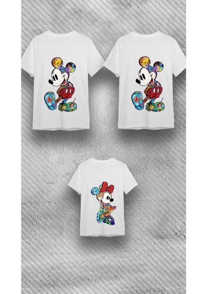 Unisex Bisiklet Yaka Çizgi Film Karakter Baskılı/ T-Shirt- fiyatları