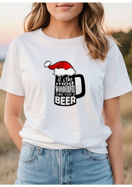 Yılbaşı Bardak Baskılı Tişörtü, Noel Tişörtü, Yılbaşı New Year Tişörtü Yılbaşı Tişörtü