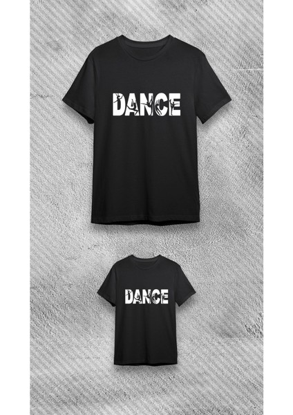 Unisex Bisiklet Yaka Kısa Kol Dance Yazı Baskılı %100 Pamuklu T-Shirt fiyatları