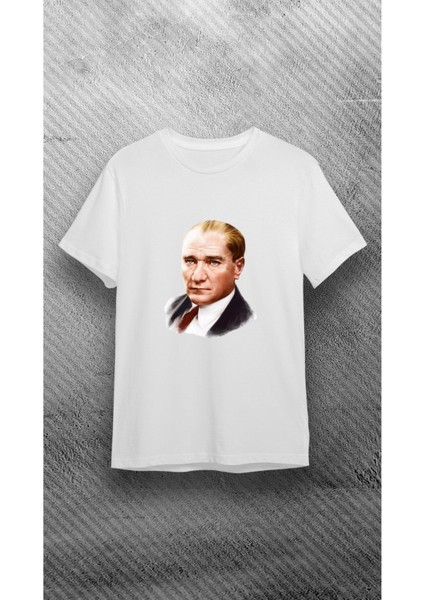 29 Ekim Atatürk Baskılı Beyaz %100 Pamuk Süprem T-Shirt