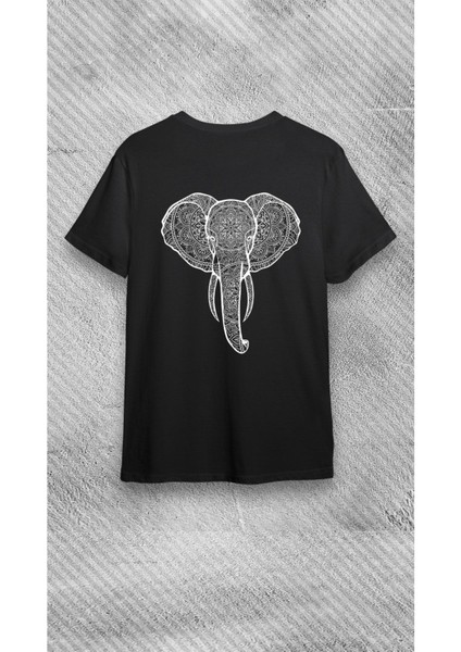 Unisex Bisiklet Yaka Kısa Kol Fil Motifi Baskılı Çocuk T-Shirt fiyatları