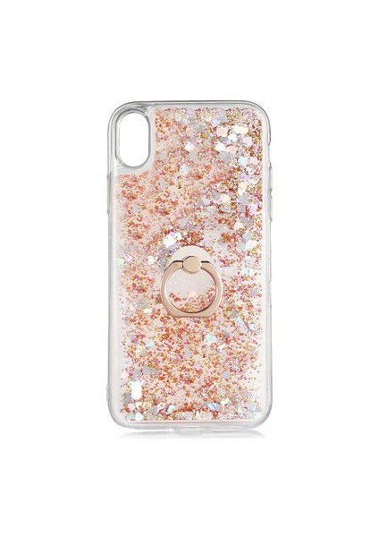 Samsung Galaxy A10 Kılıf Yüzüklü ve Sıvılı Şık Diana Premium Silikon Kapak