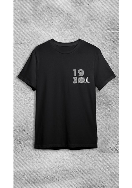 10 Kasım 1938 Atatürklü Tişört, 10 Kasım Atatürk Baskılı Tişört, Siyah T-Shirt
