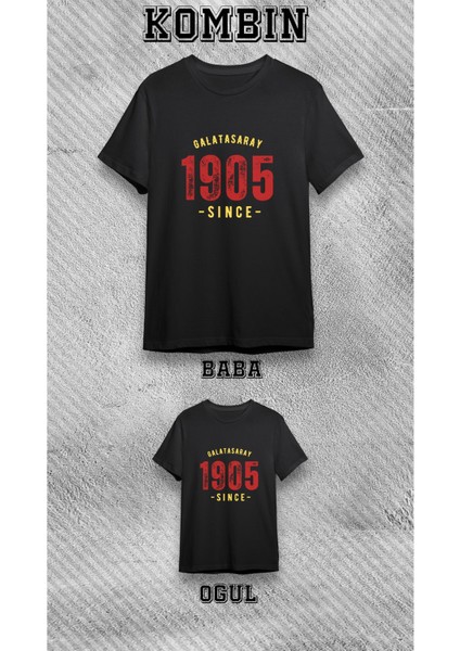 Since 1905 Baskılı Unisex Bisiklet Yaka Siyah T-Shirt fiyatları