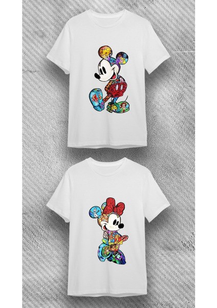 Unisex Bisiklet Yaka Çizgi Film Karakter Baskılı/ T-Shirt- modelleri