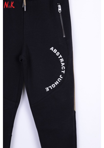 65316 Erkek Çocuk Siyah-Yeşil Warm Pantolon modelleri