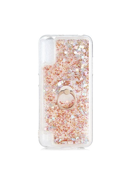 Samsung Galaxy A01 Kılıf Yüzüklü ve Sıvılı Şık Diana Premium Silikon Kapak