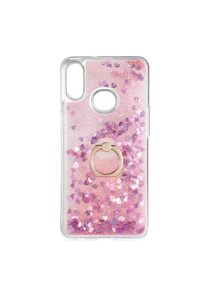 Samsung Galaxy A10S Kılıf Yüzüklü ve Sıvılı Şık Diana Premium Silikon Kapak