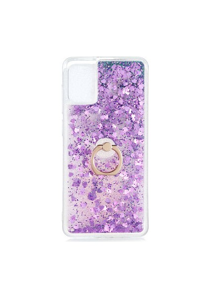 Samsung Galaxy A31 Kılıf Yüzüklü ve Sıvılı Şık Diana Premium Silikon Kapak