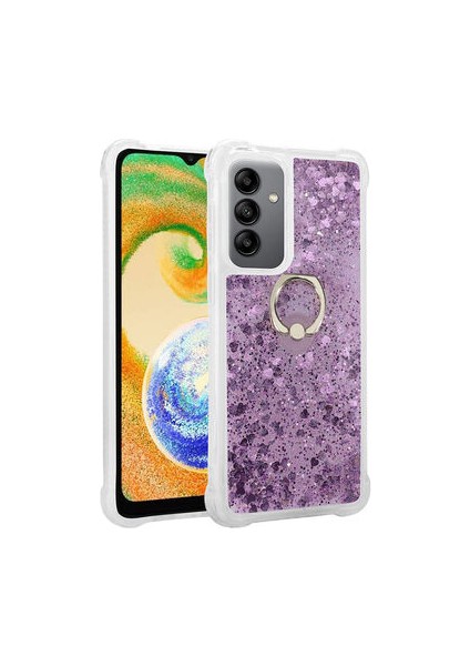 Samsung Galaxy A34 Kılıf Yüzüklü ve Sıvılı Şık Diana Premium Silikon Kapak