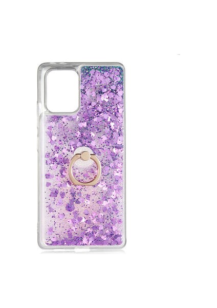 Samsung Galaxy S10 Lite Kılıf Yüzüklü ve Sıvılı Şık Diana Premium Silikon Kapak