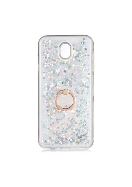 Samsung Galaxy J7 Pro Kılıf Yüzüklü ve Sıvılı Şık Diana Premium Silikon Kapak