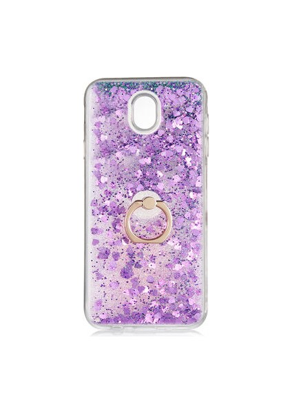 Samsung Galaxy J7 Pro Kılıf Yüzüklü ve Sıvılı Şık Diana Premium Silikon Kapak