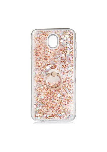 Samsung Galaxy J7 Pro Kılıf Yüzüklü ve Sıvılı Şık Diana Premium Silikon Kapak