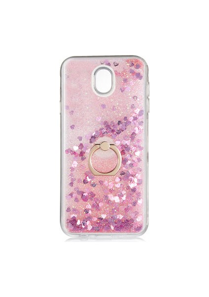 Samsung Galaxy J7 Pro Kılıf Yüzüklü ve Sıvılı Şık Diana Premium Silikon Kapak