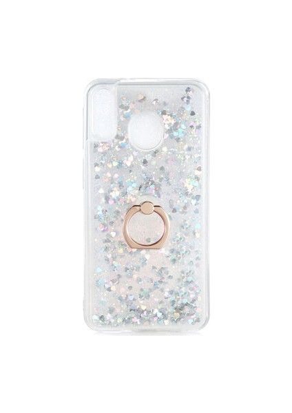 Samsung Galaxy M20 Kılıf Yüzüklü ve Sıvılı Şık Diana Premium Silikon Kapak