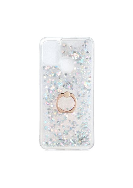 Samsung Galaxy M31 Kılıf Yüzüklü ve Sıvılı Şık Diana Premium Silikon Kapak