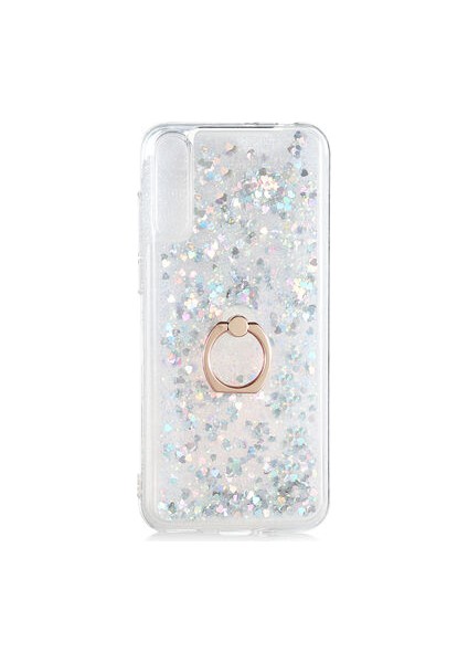 Huawei P Smart S Kılıf Yüzüklü ve Sıvılı Şık Diana Premium Silikon Kapak