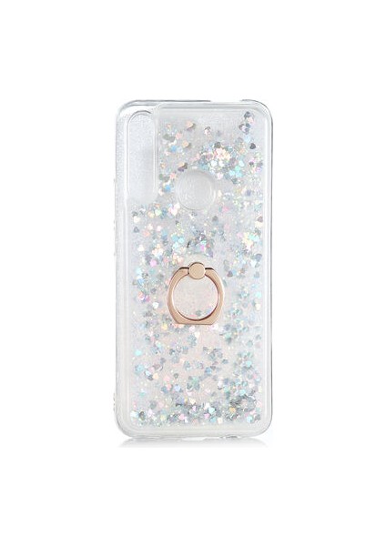 Huawei Y9 Prime 2019 Kılıf Yüzüklü ve Sıvılı Şık Diana Premium Silikon Kapak