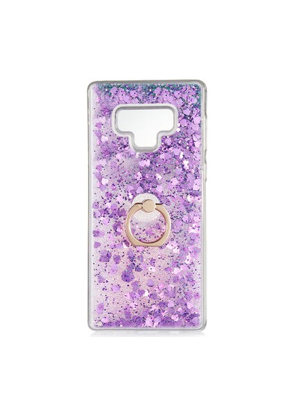 Samsung Galaxy Note 9 Kılıf Yüzüklü ve Sıvılı Şık Diana Premium Silikon Kapak