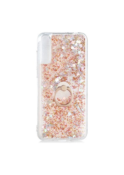 Huawei P Smart S Kılıf Yüzüklü ve Sıvılı Şık Diana Premium Silikon Kapak