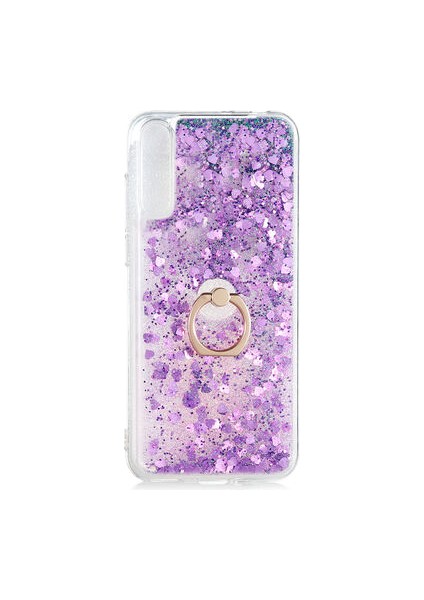 Huawei P Smart S Kılıf Yüzüklü ve Sıvılı Şık Diana Premium Silikon Kapak