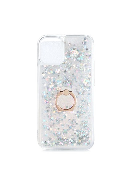Apple iPhone 12 Mini Kılıf Yüzüklü ve Sıvılı Şık Diana Premium Silikon Kapak
