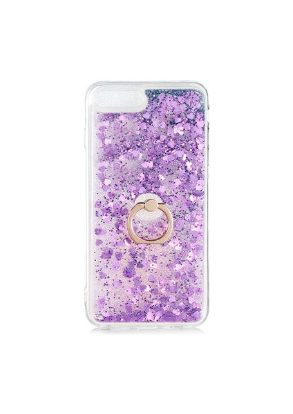 Apple iPhone 7 Plus Kılıf Yüzüklü ve Sıvılı Şık Diana Premium Silikon Kapak