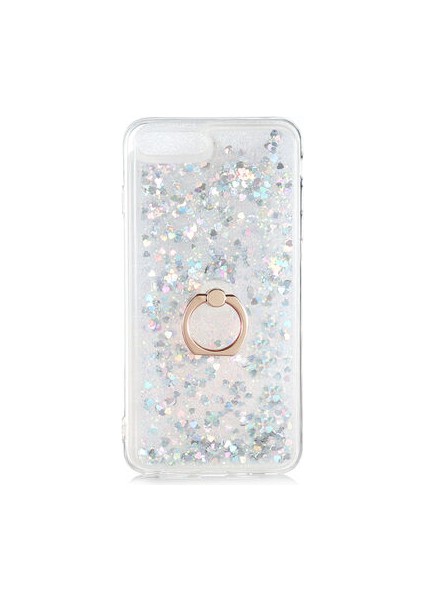 Apple iPhone 7 Plus Kılıf Yüzüklü ve Sıvılı Şık Diana Premium Silikon Kapak