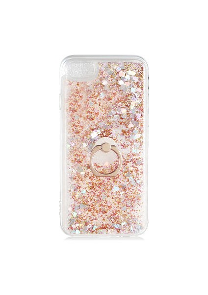 Apple iPhone Se 2022 Kılıf Yüzüklü ve Sıvılı Şık Diana Premium Silikon Kapak