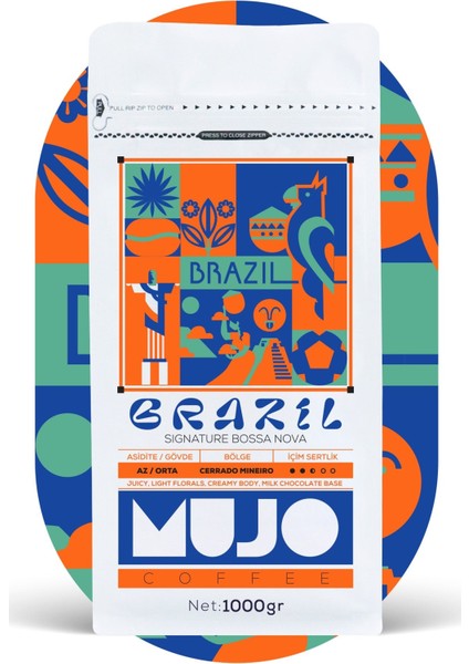 Brazil Signature Bossa Nova Çekirdek KAHVE-1000gr