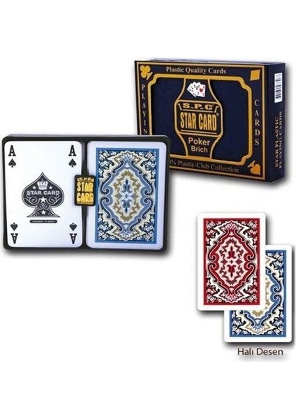 Iskambil Kağıdı Plastik Iskambil Oyun Kağıdı Çift Deste Saklama Kutulu Kaliteli