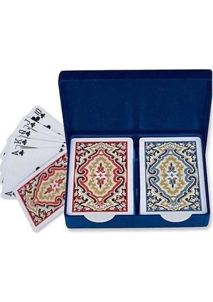 Iskambil Kağıdı Plastik Iskambil Oyun Kağıdı Çift Deste Saklama Kutulu Kaliteli fırsatları