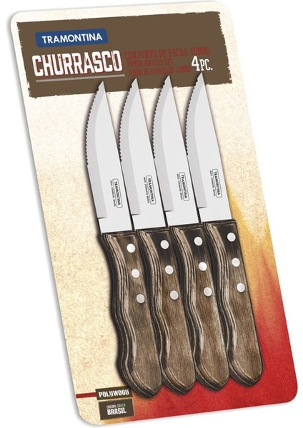 Churrasco 21199/931 Jumbo Biftek-steak Bıçağı (4lü Blister)