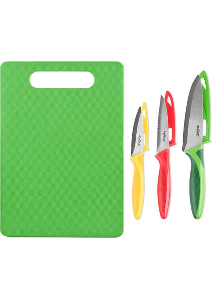 ​Zyliss E910047 Kesme Tahtası ve 3lü Bıçak Seti