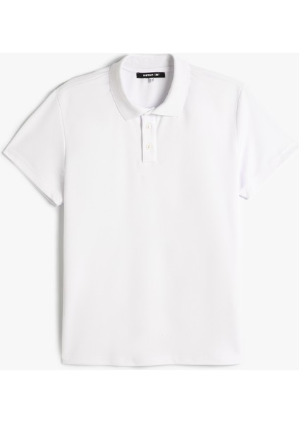 Spor Tişört Polo Yaka Basic Kısa Kollu Düğmeli