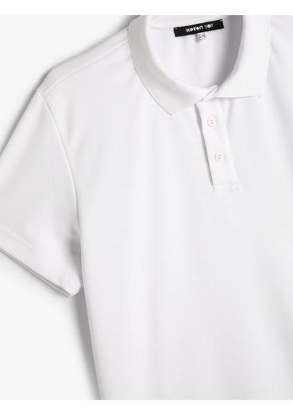 Spor Tişört Polo Yaka Basic Kısa Kollu Düğmeli modelleri